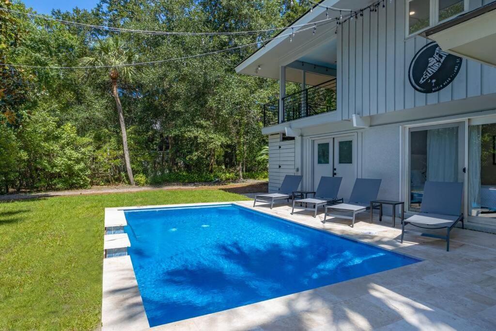 Luxury Beach House - 2Min Walk To Beach - Private Pool - Group & Dog Friendly Hilton Head Island Esterno foto